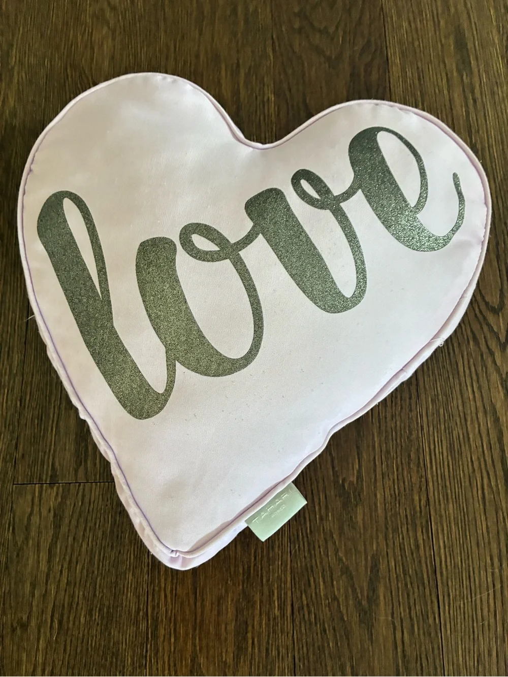 Tahari Pillow, Decorative, Lilac with Silver “Love” Glitter 🩶💜 - Picture 1 of 6